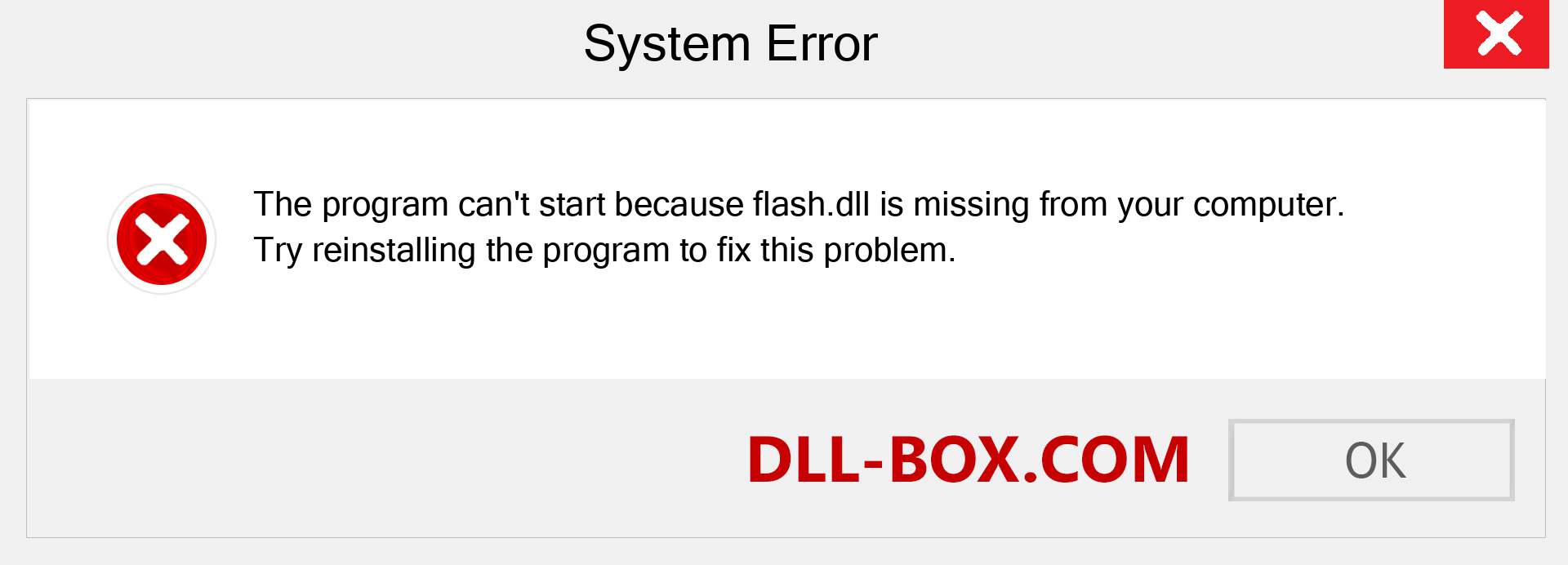  flash.dll file is missing?. Download for Windows 7, 8, 10 - Fix  flash dll Missing Error on Windows, photos, images